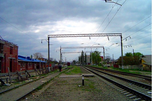 ЖД на 1-й вокзал в районе металлорынка