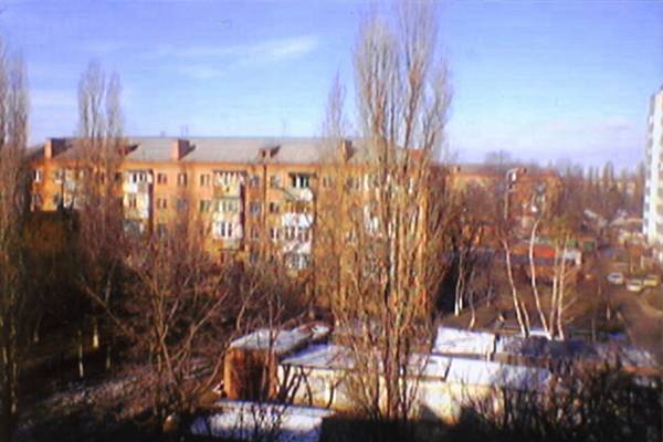 Вид с балкона зимой