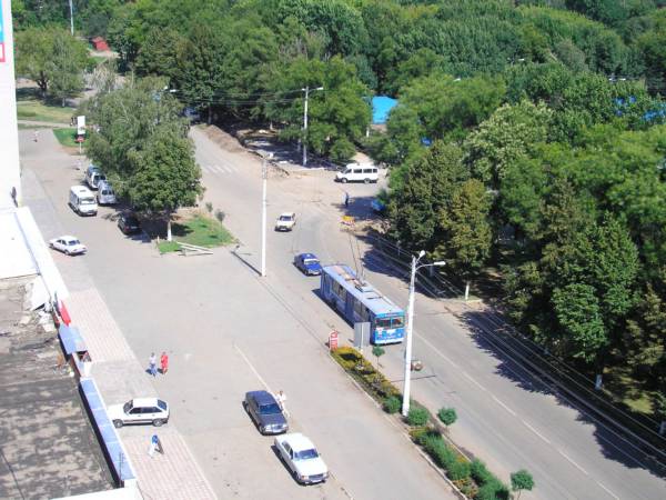 Вид с высотки на улицу Азовскую (в сторону Маркова)