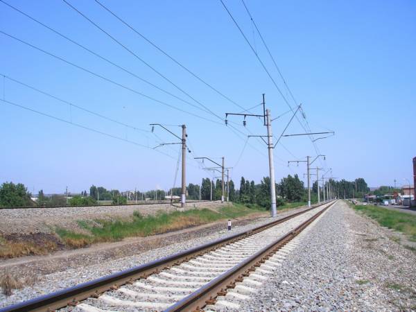Развилка эелезной дороги - налево Ростов, направо - Вокзал-1 - МинВоды