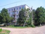 Общежитие на углу улиц Чкалова и Поветкина