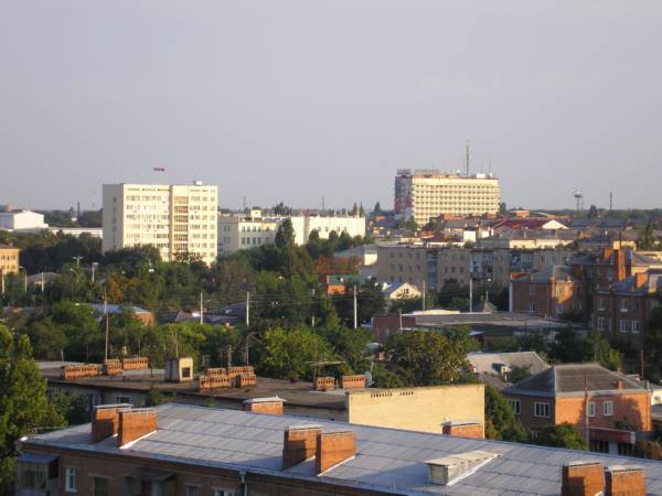 Вид с высотки на центральную часть города