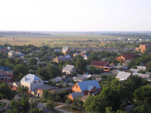 Вид с высотки в направлении Новокубанска
