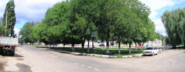 Панорама - Слияние улиц Ленина,Комсомольской и Розы Люксембург в улицу Шоссейную
