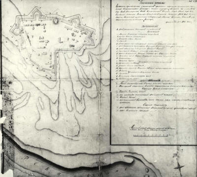 Карта Прочноокопской крепости